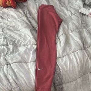 Nike Red Leggings Athletic Wear